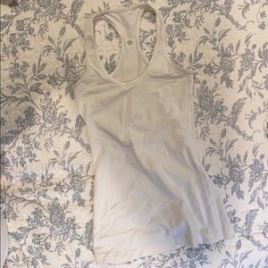 Lululemon Cool Racerback Tank- white sz 4